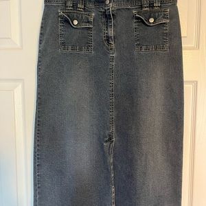 Midi-length Jean Skirt